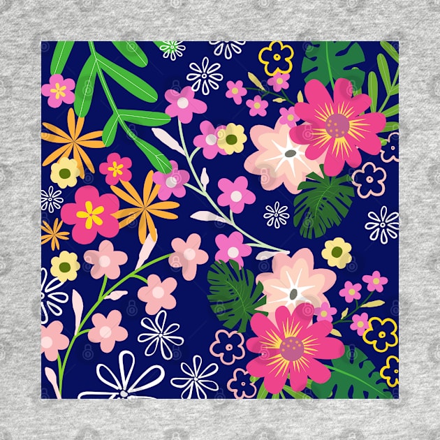 Cherry Blossoms Romance_Navy background by leBoosh-Designs